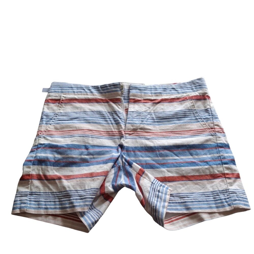 Tommy Hilfigure Womens  Shorts 6 Striped Summer Red White Blue Preppy Patriotic